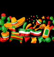mexican cinco de mayo seamless pattern vector image