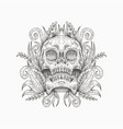skull decoration vector image
