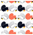 squirrel seamless pattern vector image vector image