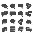 gray speech bubble icons on white background vector image
