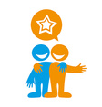 people dialog icon vector image