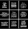 coffee quotes and titles on blackboard modern vector image