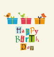 happy birthday card vector image