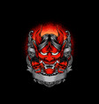 oni mask 03 vector image