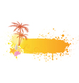 orange sea banner grunge vector image