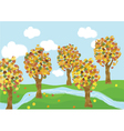 autumn landscape vector image vector image