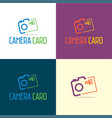 camera card logo and icon vector image