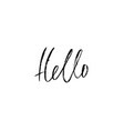 hello hand drawn lettering modern calligraphy vector image