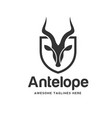 antelope silhouette wild animals vector image vector image