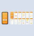education ui smartphone interface vector image