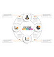 infographic circle template with 4 steps parts vector image