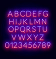 neon red blue gradient font vector image