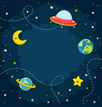 space moon star vector image