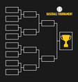 tournament bracket baseball championship scheme vector image vector image