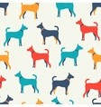animal seamless pattern of dog silhouettes endless vector image vector image