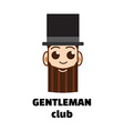gentleman club logo vector image