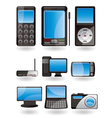 hi-tech equipment icons vector image