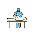 manual therapy line color icon acupuncture vector image
