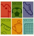 sports background with soccer football symbols vector image vector image