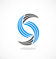 swirl s line abstract circle logo vector image vector image