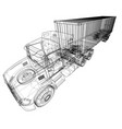 truck with semitrailer vector image