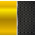 background of polished red metal and black mesh vector image