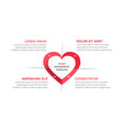 heart infographics vector image vector image