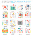 infographics mini concept medicine and health vector image vector image