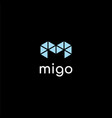 logo design m vector image