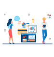 online commercial shopping store reporting vector image vector image