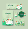 st patricks day celebration set layout vector image