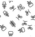 different plants seamless pattern vector image