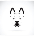 dog face on white background pet animal vector image vector image