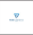 initial r logo template design vector image vector image