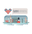 london street city panorama facade skyline cartoon vector image
