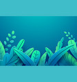 paper spring leaves border cut style vector image vector image