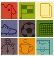 sports background with soccer football symbols vector image vector image