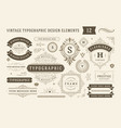 vintage typographic design elements set vector image vector image