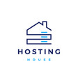 house home hosting server cloud data storage logo vector image