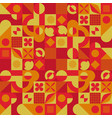 abstract red and yellow geometric background vector image vector image