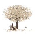 city park vector image