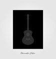 minimalist acoustic guitar line art poster vector image