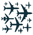 airplane silhouette aircraft vector image