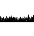 forest christmas fir trees silhouette vector image