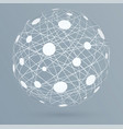 network connections with circles global digital vector image vector image