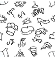 paris symbols pattern vector image