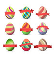easter eggs and happy vector image vector image