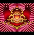 heart emblem vector image vector image
