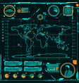 hud navigation map screen elements vector image