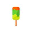 ice cream colorful food isolated on white cartoon vector image vector image